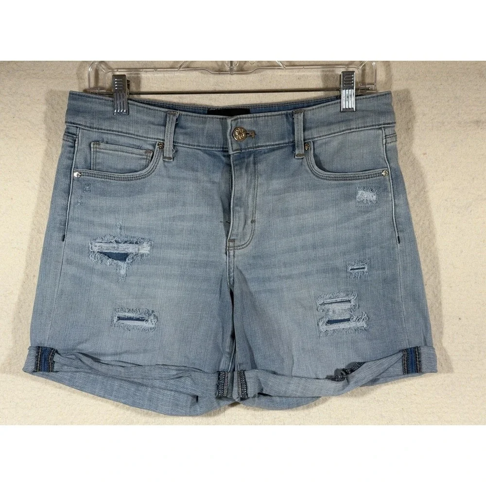 White House Black Market Denim Shorts Womens 30 Distressed Y2K Festival Coquette